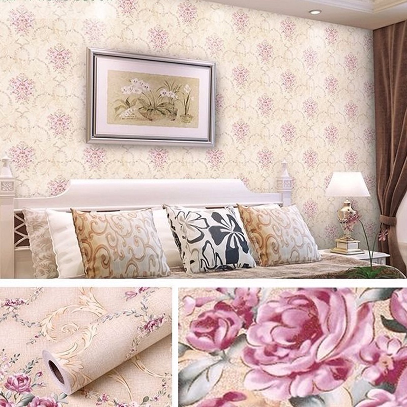 10 mét Giấy dán tường trơn decal dán tường màu trơn có keo sẵn khổ 45cm