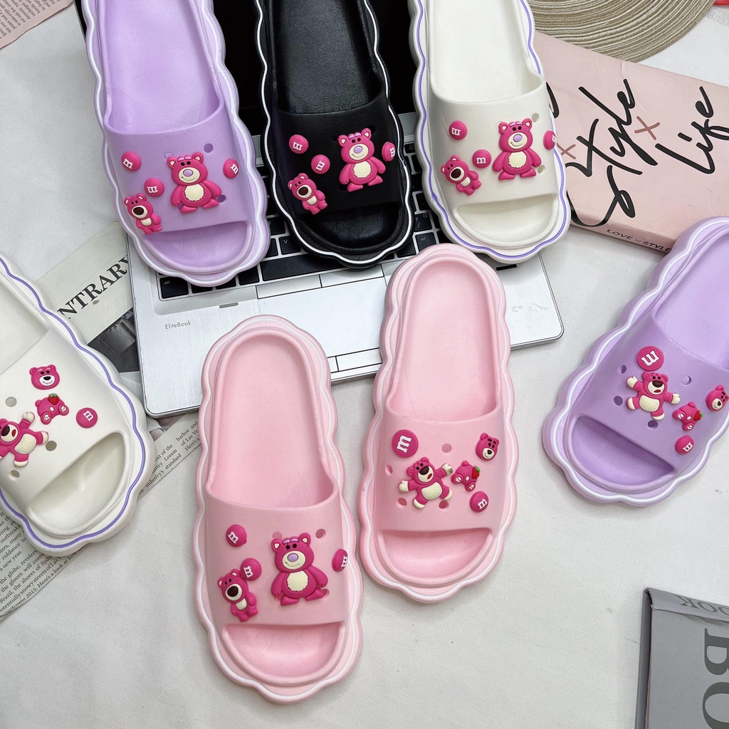 JY350-M01  - dép cao su quai ngang đúc liền thời trang cả nam nữ, đế chống trơn trượt