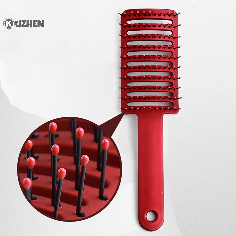 Lược Chải Tóc Xoăn Mát Xa Da Đầu Bằng nylon Cho Nữ kuzhen