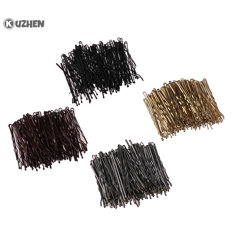 Kuzhen 100 Kẹp Tăm Dây Màu Đen Làm Phụ Kiện Tóc Cho Đám Cưới