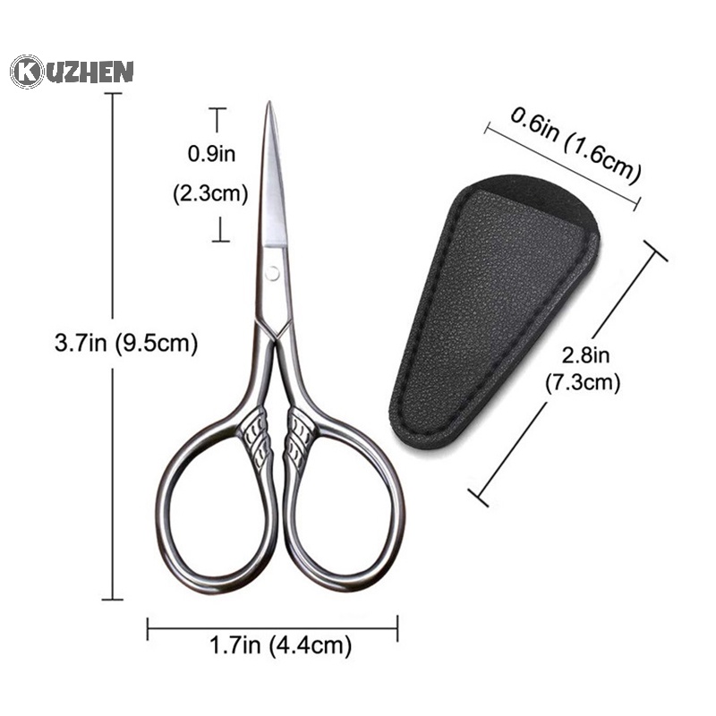 Kuzhen 1 Kéo Cắt Tỉa Lông Mày / Lông Mi / Mũi Bằng Thép Không Gỉ