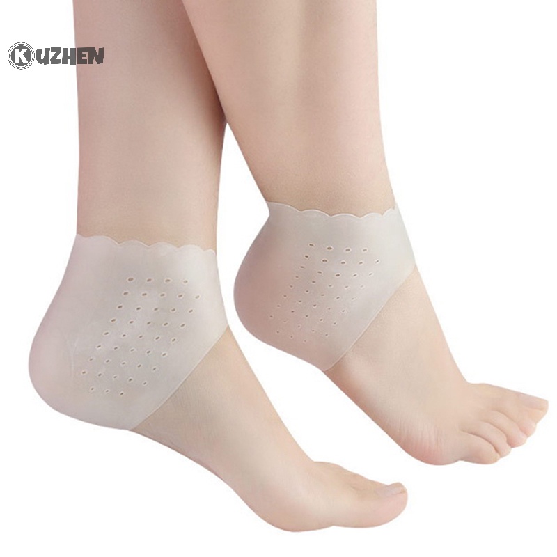 Kuzhen Vớ gel Silicon Dưỡng Ẩm Chăm Sóc Gót Chân Chống Nứt Nẻ Cho Nam Và Nữ