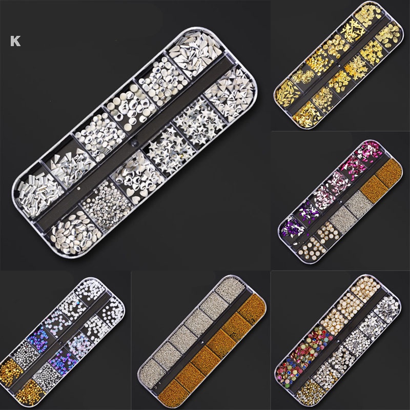 Hộp Đá Đính Trang Trí Móng Tay 3d Nghệ Thuật