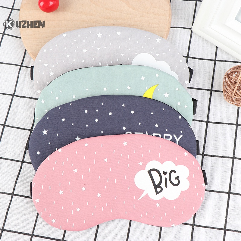 Kuzhen Miếng Che Mắt Ngủ cotton Họa Tiết Hoạt Hình Sáng Tạo
