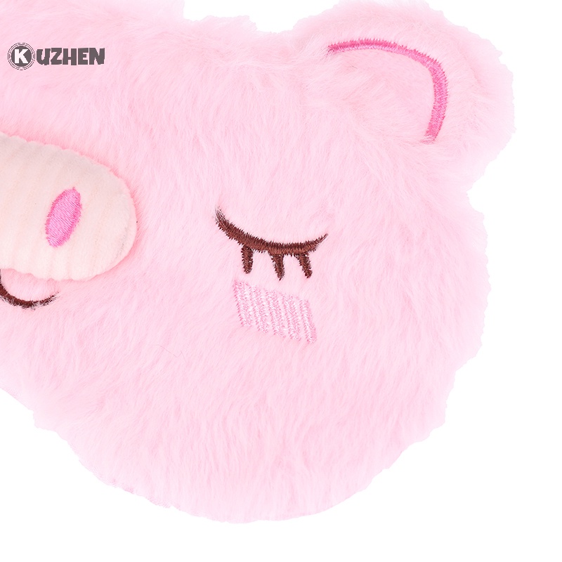 Kuzhen 1 Mặt Nạ Che Mắt Ngủ Phủ Mắt Mèo Xám Bằng Vải Lông Thích Hợp Làm Quà Tặng Du Lịch Tại Nhà