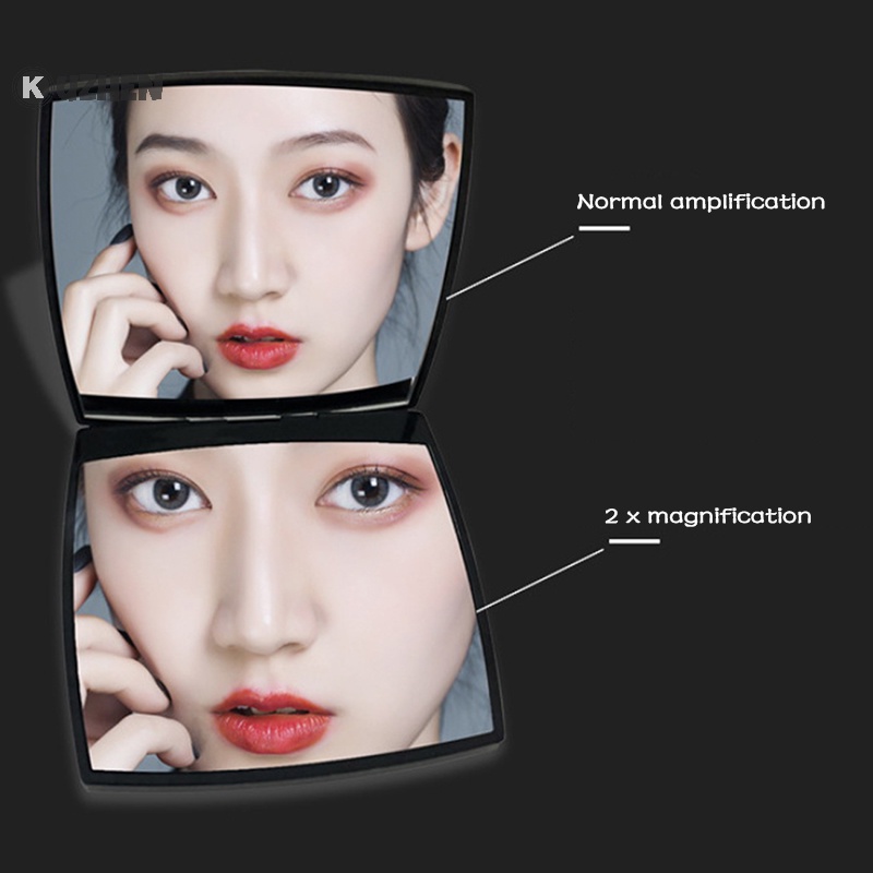 Gương Trang Điểm Hai Mặt Màu Đen Thời Trang kuzhen