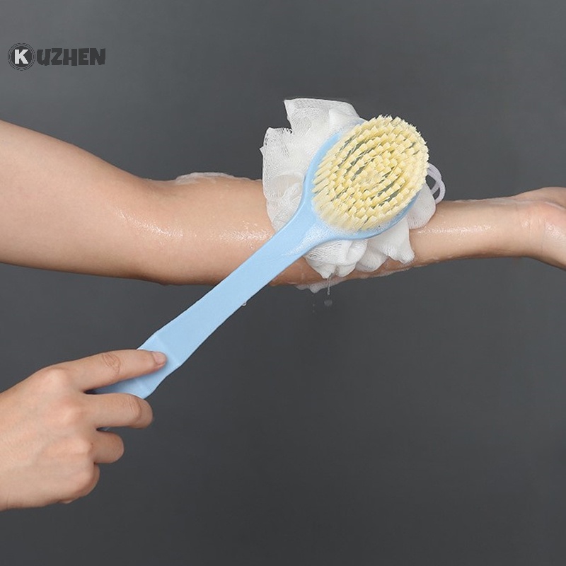 Bàn chải tắm KUZHEN lông mềm tay cầm dài đa năng cho người lớn