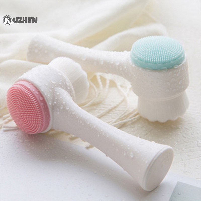 Bàn chải rửa mặt KUZHEN bằng silicon hai mặt thông dụng