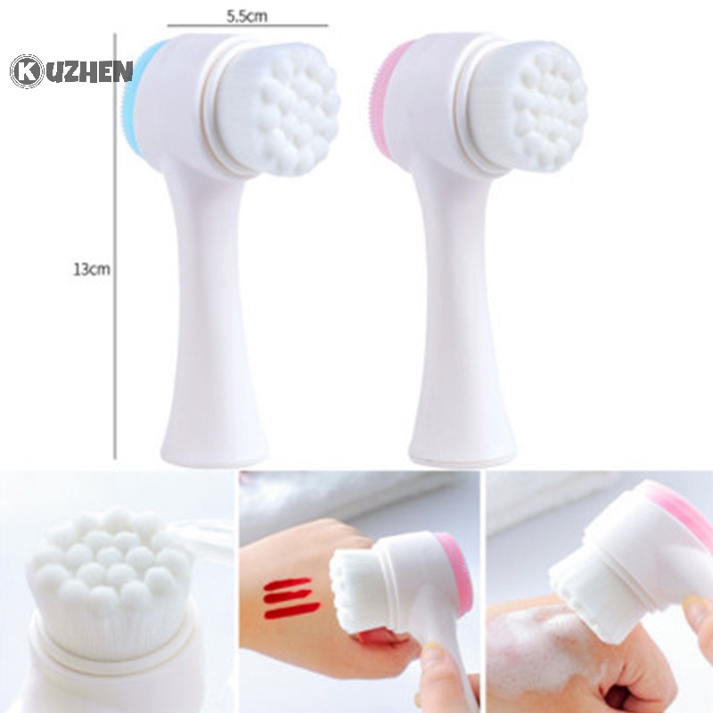 Bàn chải rửa mặt KUZHEN bằng silicon hai mặt thông dụng