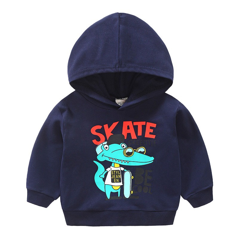 Áo Sweater Tay Dài In Họa Tiết Hoạt Hình Phong Cách Hàn Quốc Thời Trang Xuân Thu Cho Bé Trai