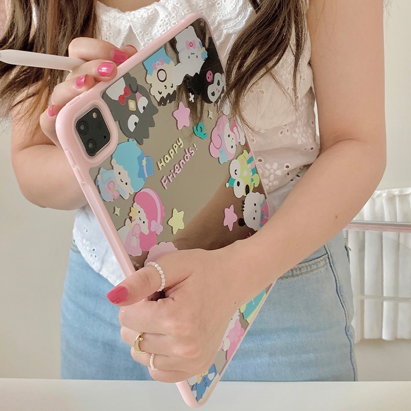 SANRIO Bao Da Máy Tính Bảng Bằng acrylic Hình kuromi melody / hello kitty Cho ipad 10 / pro 12.9 / air 3 4 5 / 10.2 / 9.7 / air 3 4 5 Ốp