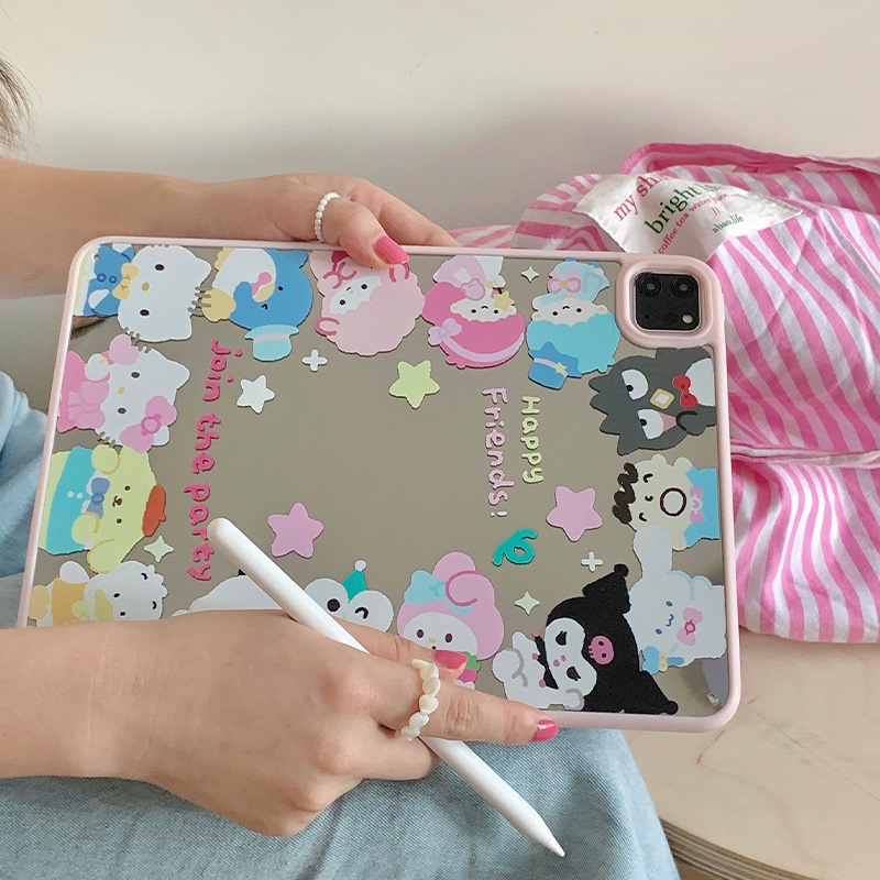 SANRIO Bao Da Máy Tính Bảng Bằng acrylic Hình kuromi melody / hello kitty Cho ipad 10 / pro 12.9 / air 3 4 5 / 10.2 / 9.7 / air 3 4 5 Ốp