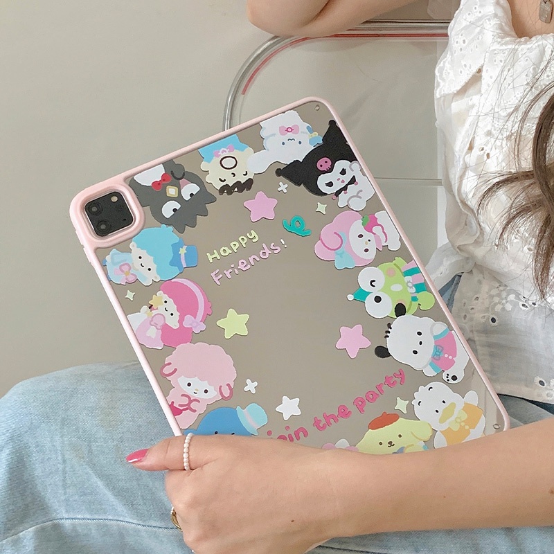 SANRIO Bao Da Máy Tính Bảng Bằng acrylic Hình kuromi melody / hello kitty Cho ipad 10 / pro 12.9 / air 3 4 5 / 10.2 / 9.7 / air 3 4 5 Ốp