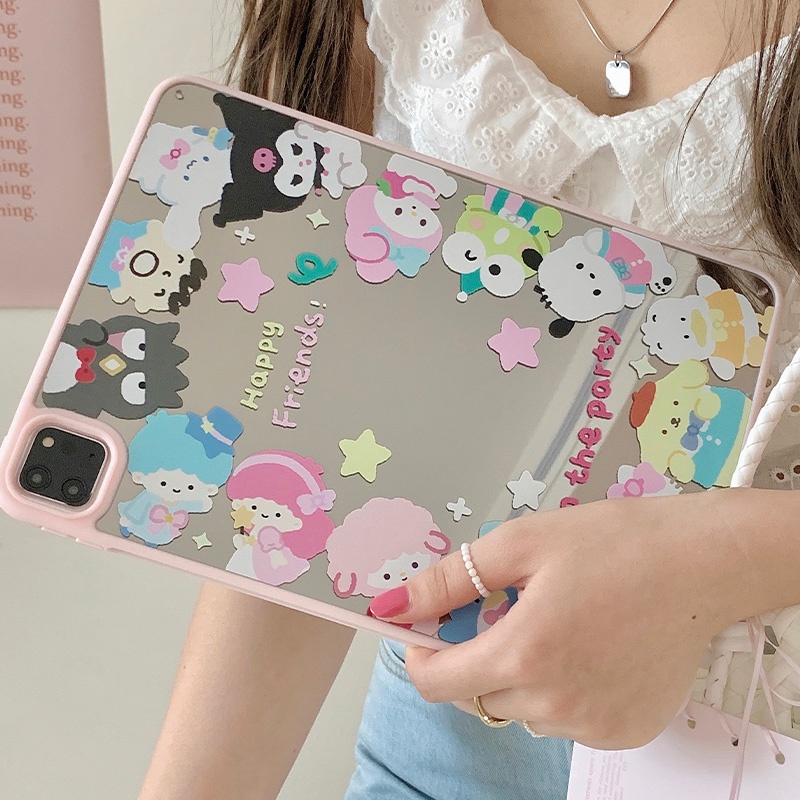 SANRIO Bao Da Máy Tính Bảng Bằng acrylic Hình kuromi melody / hello kitty Cho ipad 10 / pro 12.9 / air 3 4 5 / 10.2 / 9.7 / air 3 4 5 Ốp