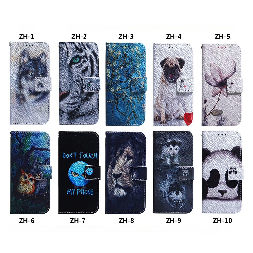 Bao Da Điện Thoại pu Dạng Ví Hình Thú Có Ngăn Đựng Thẻ Cho sony xperia 5 10 1 v sony xperia 5 10 1 iv iii Ốp