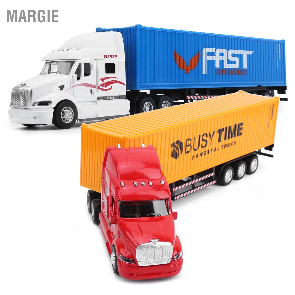 [Hàng Sẵn] Đồ chơi xe đầu kéo container đầu bằng hợp kim chạy đà tháo rời được tỷ lệ 1:48 MARGIE S.
