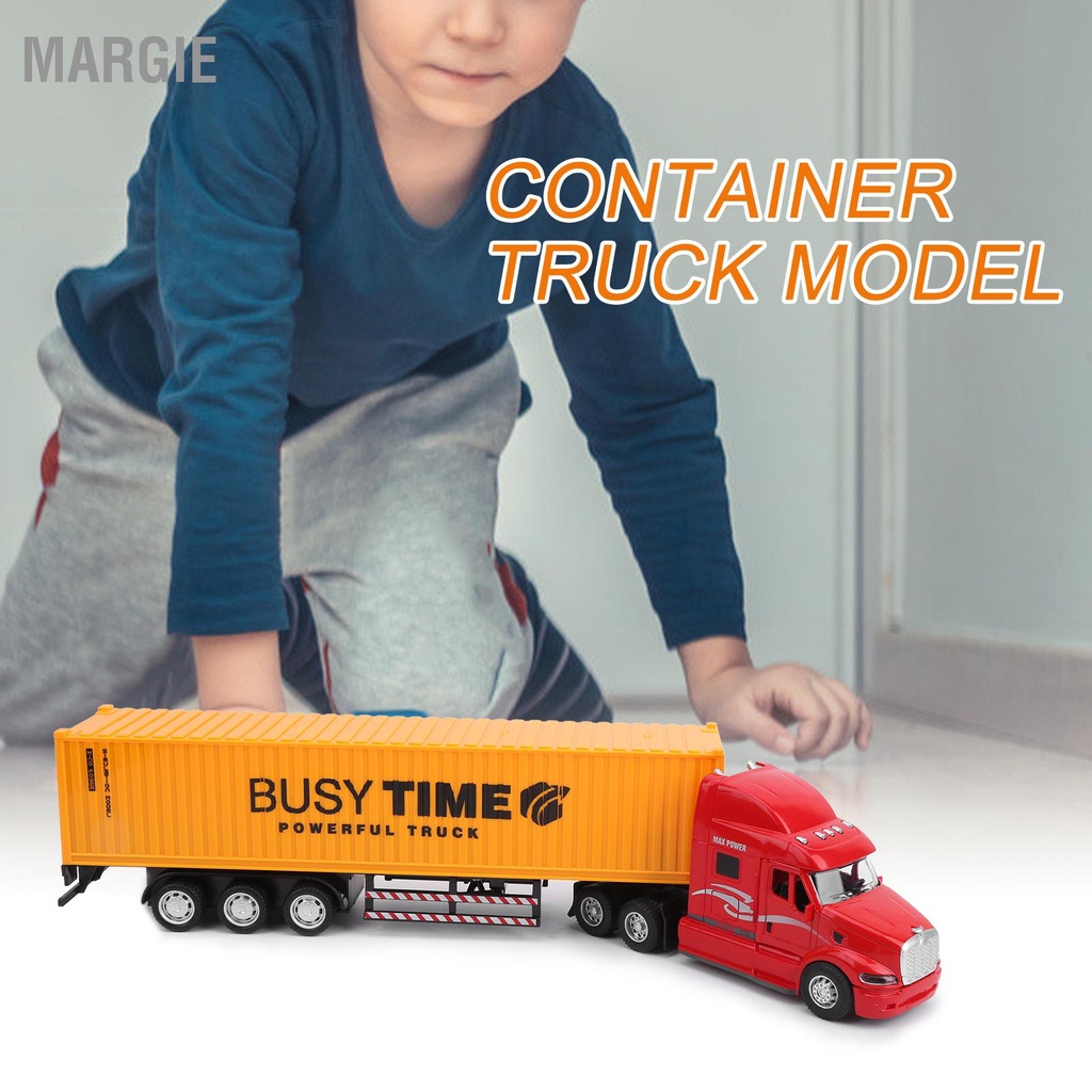 [Hàng Sẵn] Đồ chơi xe đầu kéo container đầu bằng hợp kim chạy đà tháo rời được tỷ lệ 1:48 MARGIE S.