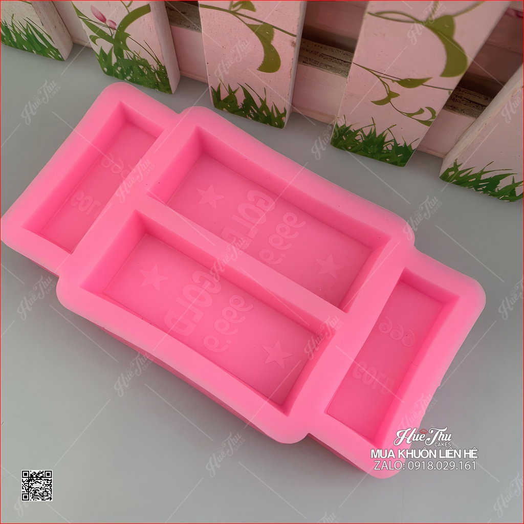 Khuôn silicon Thỏi Vàng Nhỏ  làm bánh rau câu 3D 4D nhấn xôi