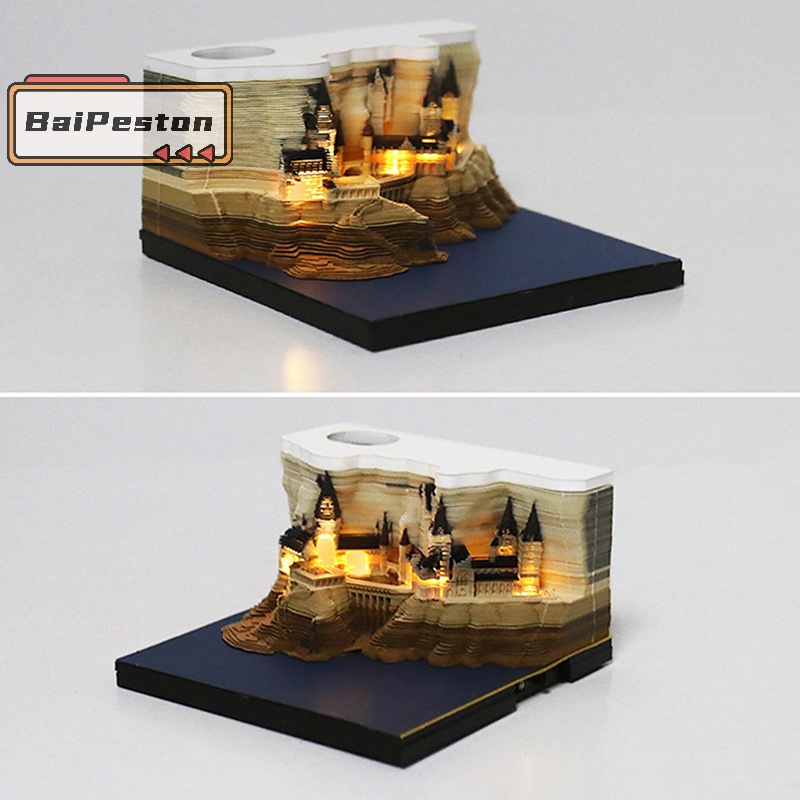 Lịch Để Bàn 3d Có Đèn led Và Giấy Ghi Chú Sáng Tạo