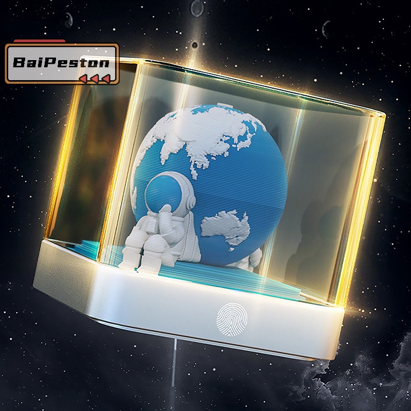 Lịch Để Bàn 3d Có Đèn led Và Giấy Ghi Chú Sáng Tạo