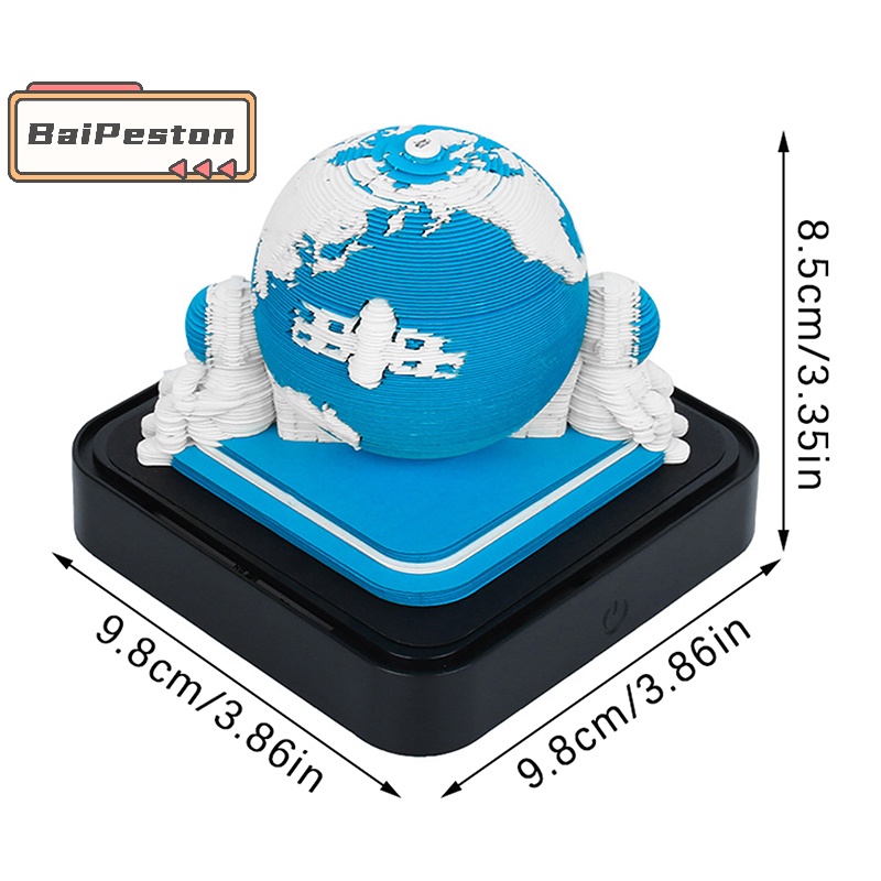 Lịch Để Bàn 3d Có Đèn led Và Giấy Ghi Chú Sáng Tạo