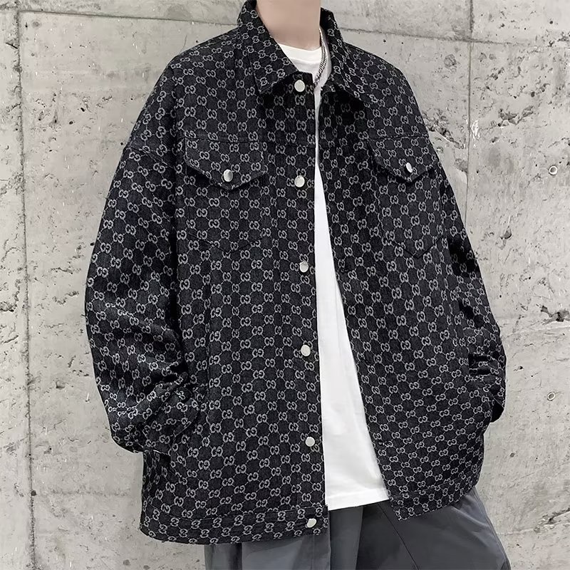 Áo Khoác denim Dáng Rộng Thời Trang Hàn Quốc Cá Tính Cho Nam