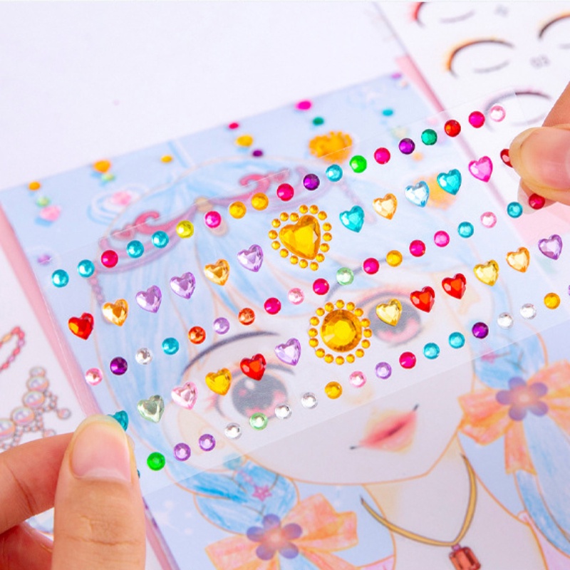 1 Cuốn Sách Vẽ Trang Điểm Công Chúa Vui Nhộn Sáng Tạo diy Dành Cho Bé Gái