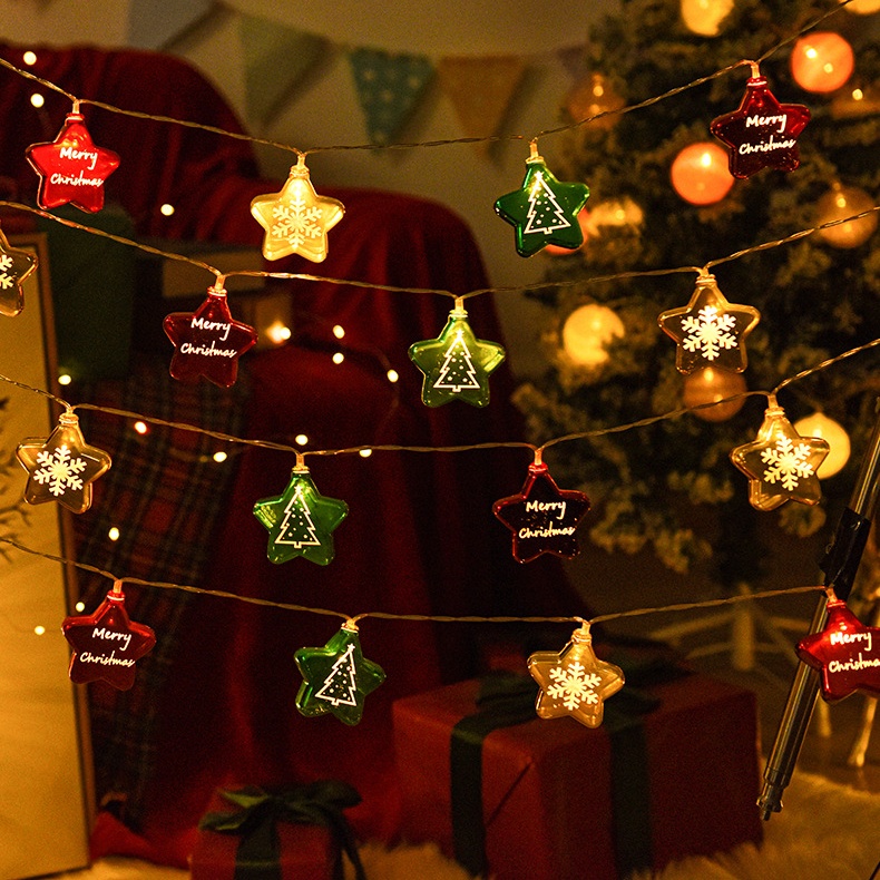 Dây Đèn Ngôi Sao Trang Trí Giáng Sinh