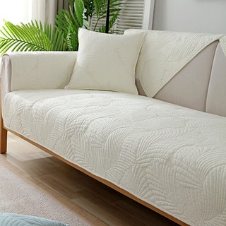 Vỏ Bọc Đệm Ghế sofa Bốn Mùa Bằng Vải cotton Màu Trơn Chống Trượt Phong Cách Bắc Âu Hiện Đại Thông Dụng Bảo Vệ Đồ Nội Thất Cho Cún Trẻ Em