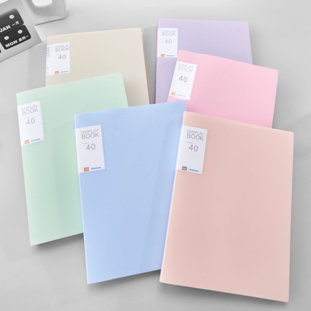 Cặp bìa lá file giữ giấy tờ lưu trữ tài liệu màu Pastel A4 K113, bảo vệ tiện lợi nhựa bền chắc chắn