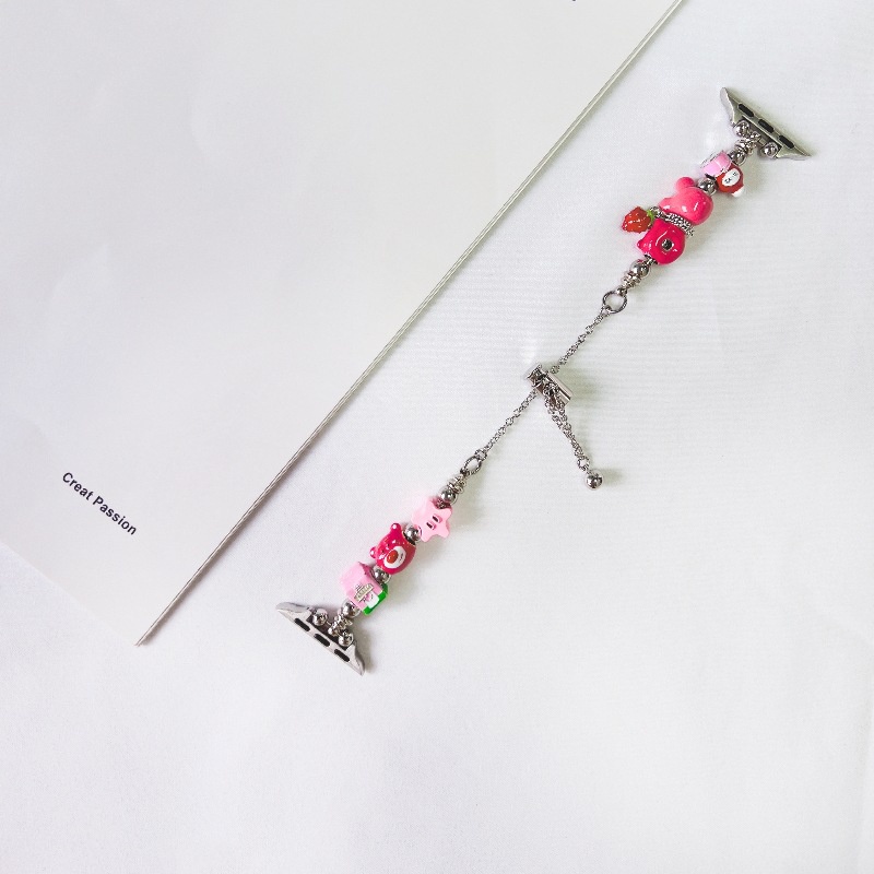 Dễ Thương Dây Đeo Đồng Hồ Thay Thế Hình Gấu Hoạt Hình Cho iwatch 49mm 45mm 44mm 38mm 40mm 41mm 42mm ultra 9 8 7 6 5 4 3 2 1