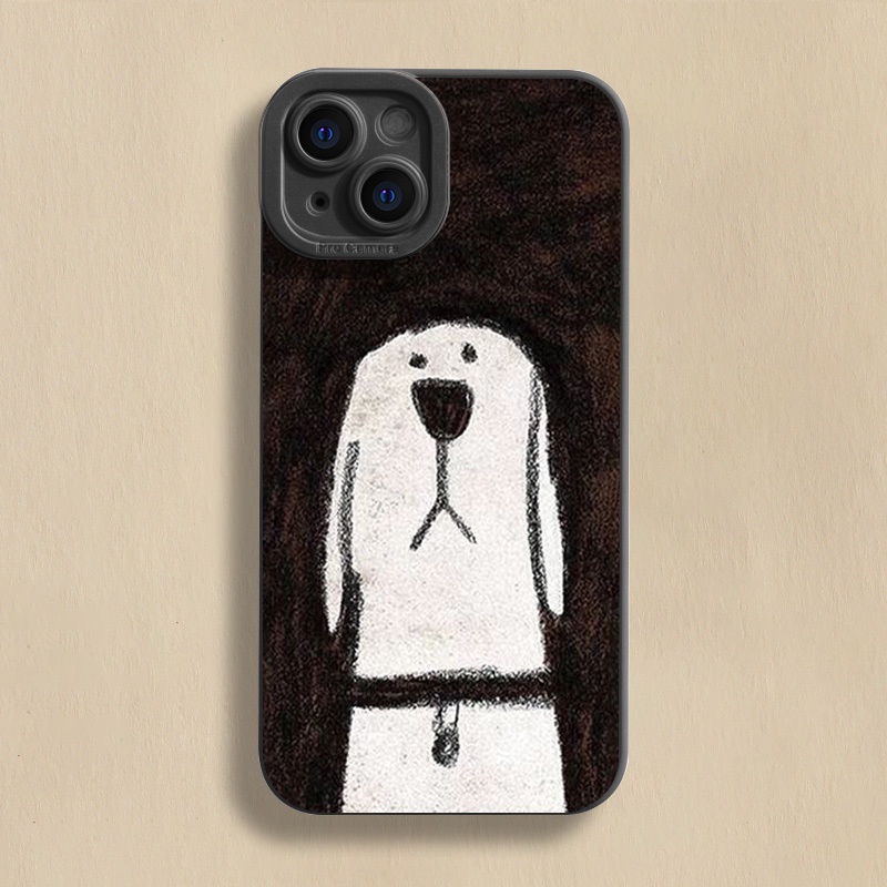 Phù Hợp Ốp Điện Thoại Hình Chú Chó Trắng Cho iphone 11 12 pro max x xr xs max se 7 plus 8 plus 13 pro max 14 pro max