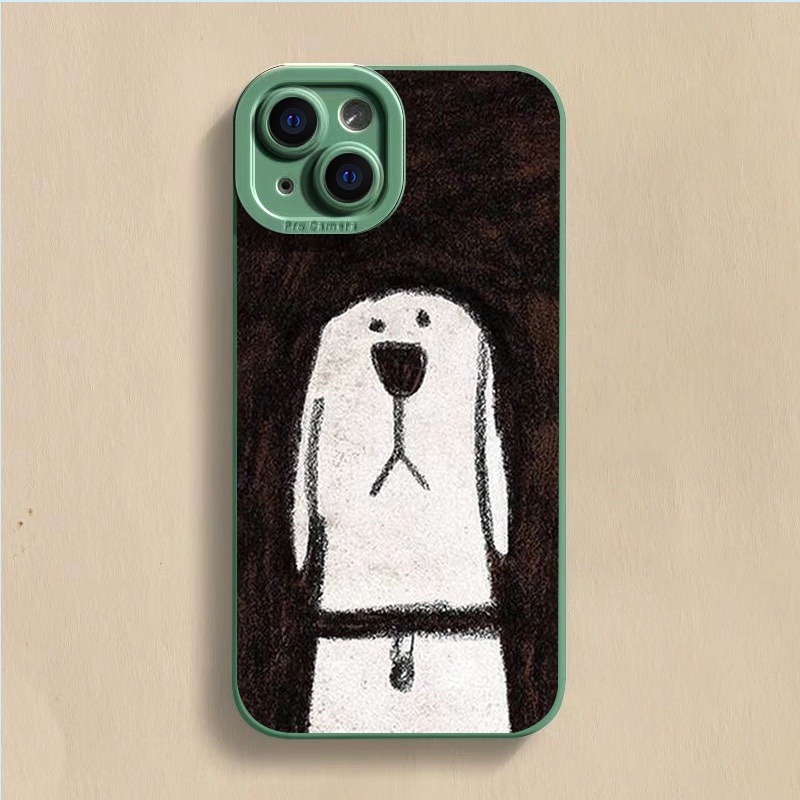 Phù Hợp Ốp Điện Thoại Hình Chú Chó Trắng Cho iphone 11 12 pro max x xr xs max se 7 plus 8 plus 13 pro max 14 pro max