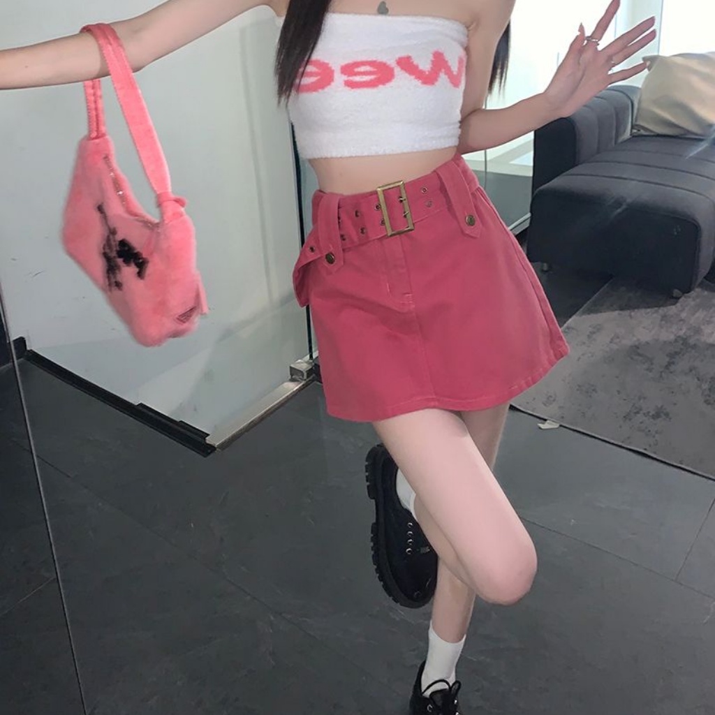 Chân Váy Chữ A Nữ Tính Thời Trang Mới 5 Màu Có Sẵn Váy Lưng Cao Gợi Cảm Mùa Hè