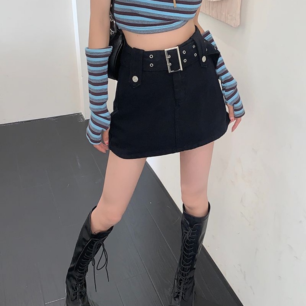 Chân Váy Chữ A Nữ Tính Thời Trang Mới 5 Màu Có Sẵn Váy Lưng Cao Gợi Cảm Mùa Hè