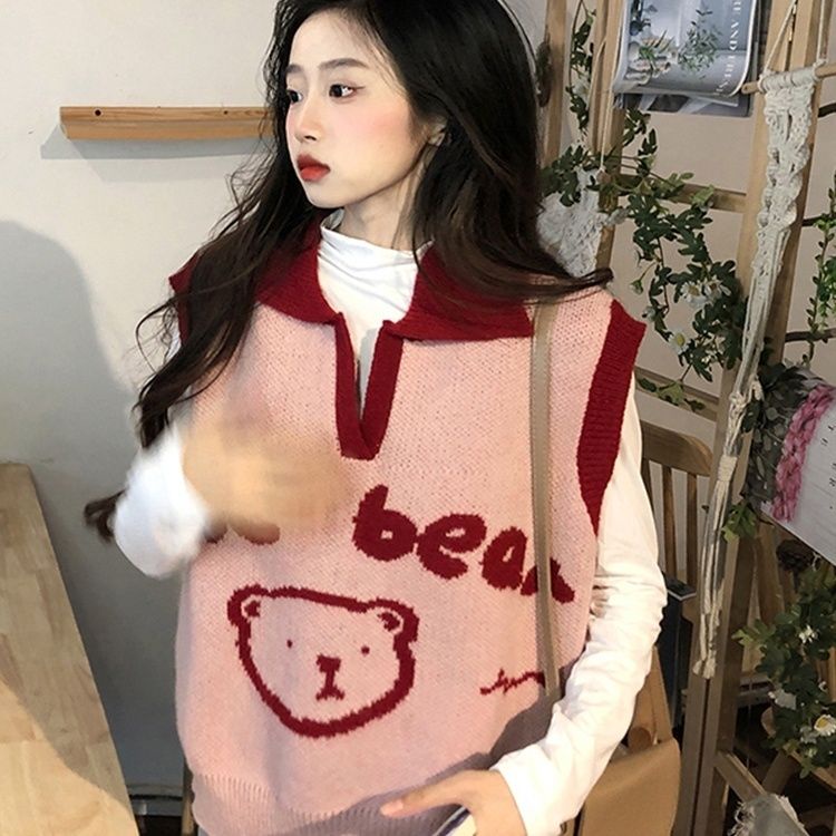 Áo Dệt Kim Không Tay Dáng Rộng Thời Trang Cá Tính