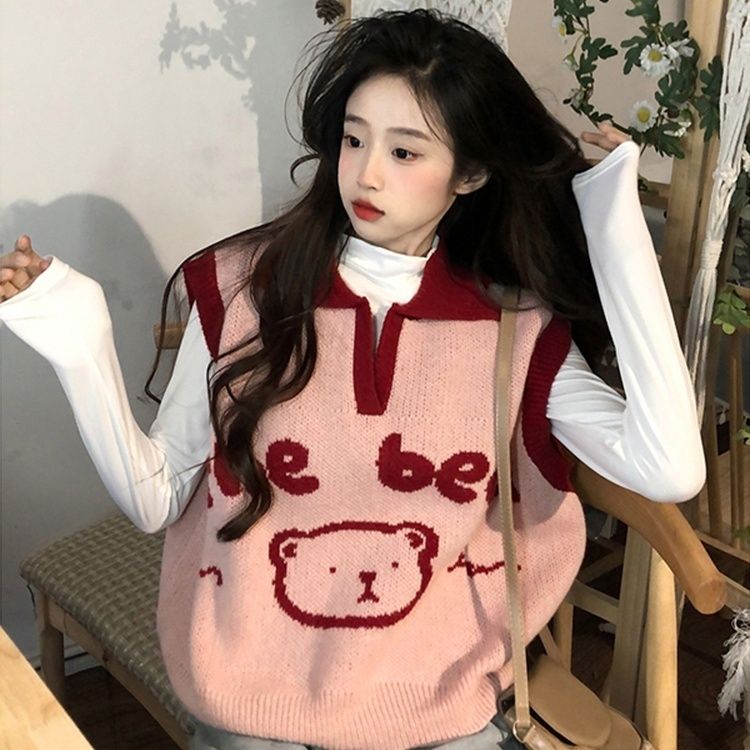 Áo Dệt Kim Không Tay Dáng Rộng Thời Trang Cá Tính