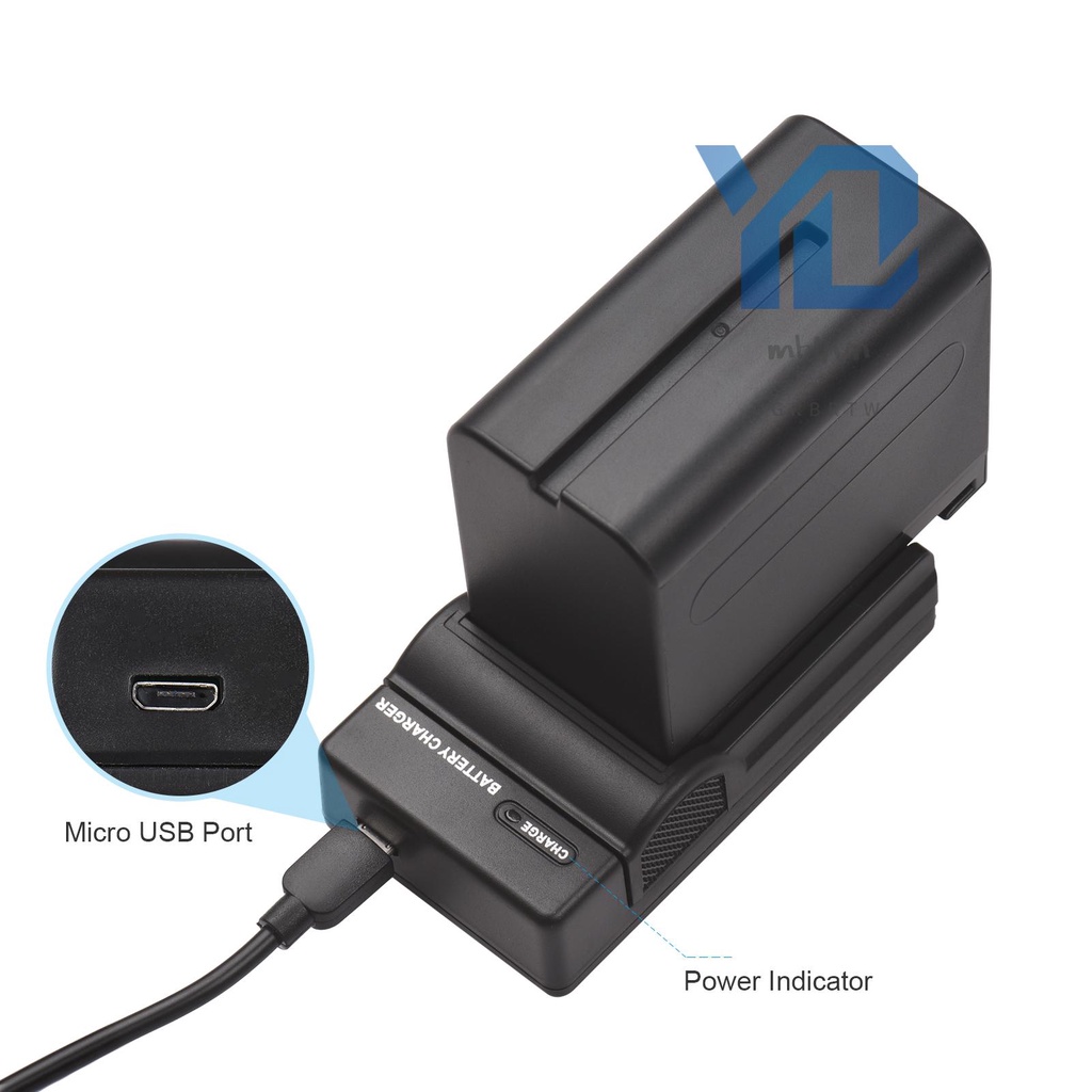 Bộ Pin Máy Ảnh Và Sạc 1pc 7.2v 7800mah np-f960 / np-f970 Cho np-f550 f570 f750 f770 f960 f970 top 1