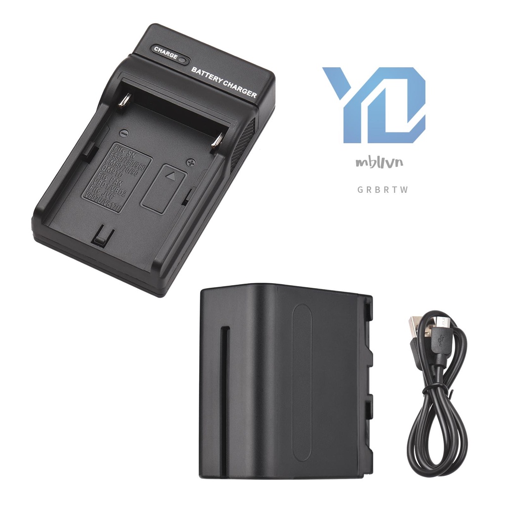 Bộ Pin Máy Ảnh Và Sạc 1pc 7.2v 7800mah np-f960 / np-f970 Cho np-f550 f570 f750 f770 f960 f970 top 1