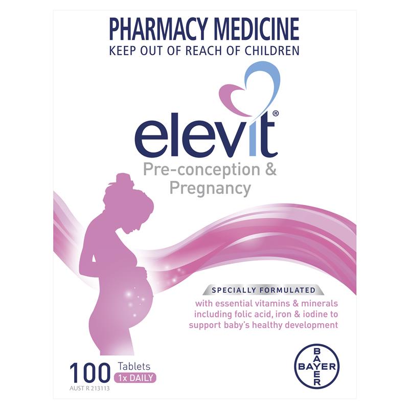 Vitamin tổng hợp cho phụ nữ mang thai elevit pregnancy multivitamin 100 viên Healthy Care Maxwell68
