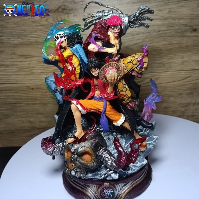 MH76 - Mô Hình Cao Cấp Luffy Law Kid Phiên Bản Nhỏ Cao 22cm - Mô Hình One Piece SẴN HÀNG