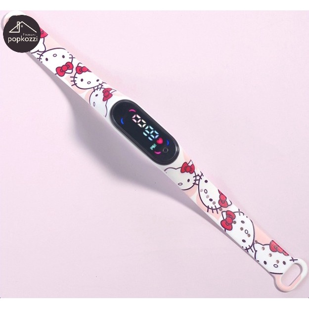 Popkozzi Đồng Hồ Led Điện Tử Màn Hình Cảm Ứng Chống Nước Hình Hoạt Hình Đáng Yêu Cho Nam Nữ