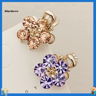 Kẹp tóc hình hoa đính đá lấp lánh đơn giản cho bé
