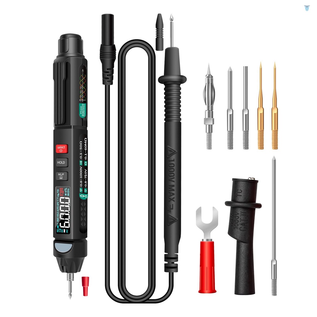 Bút Đo Vạn Năng Kỹ Thuật Số aneng a3008 Đếm 6000 Hiển Thị Đèn Pin Có Màn Hình lcd