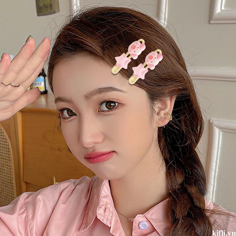 🌸🌸Kẹp Tóc Hình Ngôi Sao / Chú Heo Hồng Dễ Thương Xinh Xắn