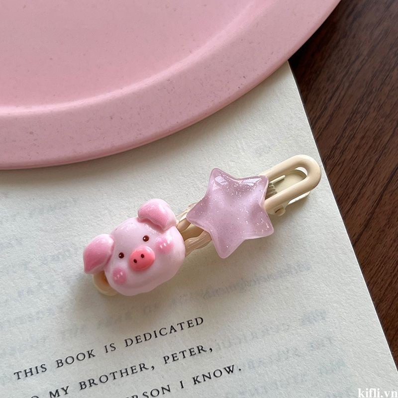 🌸🌸Kẹp Tóc Hình Ngôi Sao / Chú Heo Hồng Dễ Thương Xinh Xắn