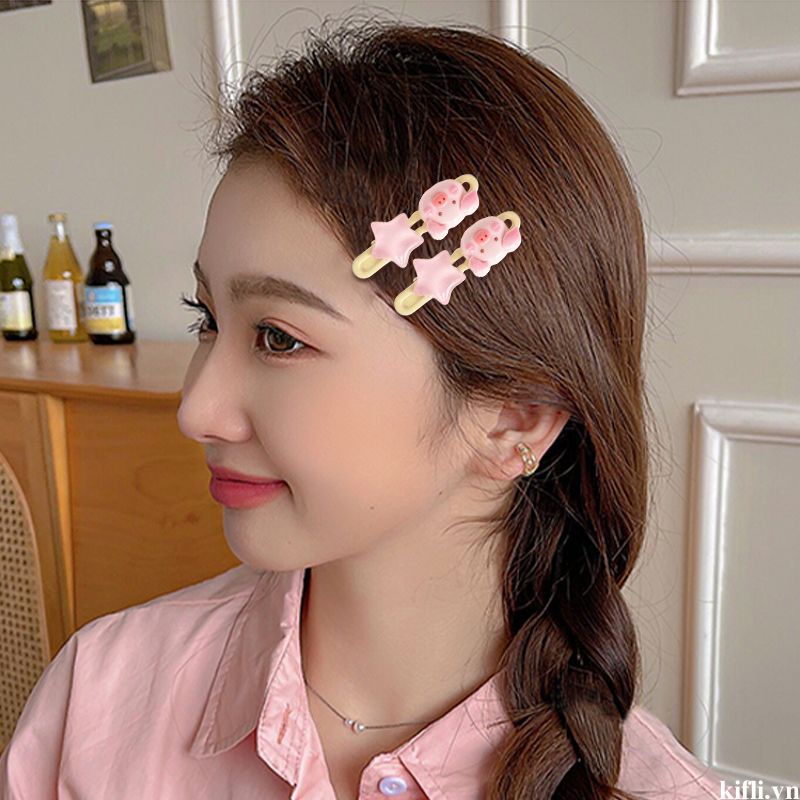 🌸🌸Kẹp Tóc Hình Ngôi Sao / Chú Heo Hồng Dễ Thương Xinh Xắn