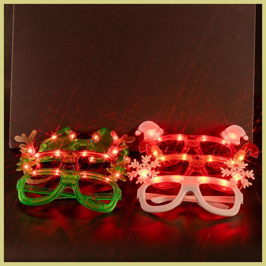 Kính Mát Hình Ông Già Noel Có Đèn led Phát Sáng Vui Nhộn Cho Tiệc Tùng Trẻ Em aseavn