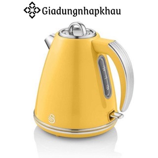Ấm siêu tốc swan vàng, ấm đun nước siêu nhanh, công suất 3000w, dung tích 1.5l, hàng đức, bh 12 tháng, giadungnhapkhau19