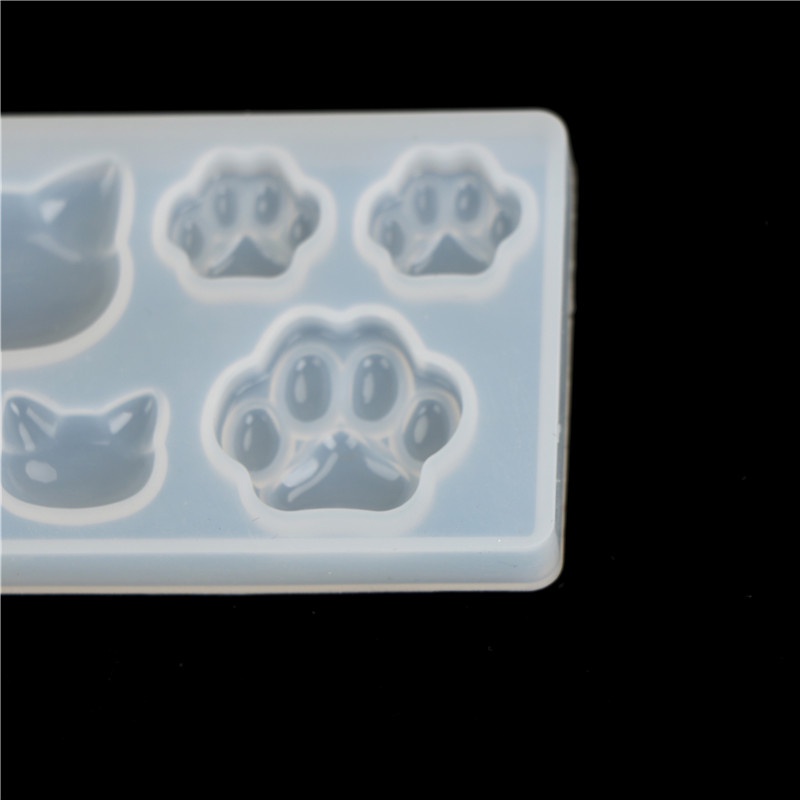 Khuôn silicone Làm Trang Sức Nhựa resin Hình Dấu Chân Mèo / Trăng / Sao / Trái Tim diy